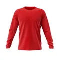 T-shirt de sport à manches longues rouge à séchage rapide pour hommes, taille EU - Taille EU 5XS / Hauts / Rouge
