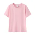 Premium 220g combed cotton crew neck short sleeve T-shirt in soft pink color variant - 100 / Tops / Pink