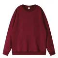 Premium oversized 360g heavy weight drop shoulder crewneck sweatshirt in maroon color - XS / Tops / Burgundy