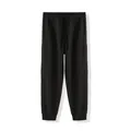 Unisex loose fit 320g black sweatpants with tapered cuffs and drawstring - 3XL / Bottoms / Black