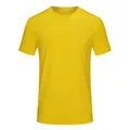 Ademend sneldrogend geel sport-T-shirt met ronde hals en korte mouwen voor actieve kleding - 5XS / Tops / Geel