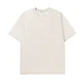 Premium oversized 230g snow-washed pure cotton short-sleeve T-shirt in cream beige - S / Tops / Apricot