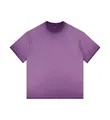 Trendy 240G vintage washed purple gradient effect cotton cropped T-shirt for women stylish - S / Tops / Gradient Purple