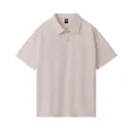 Heavyweight beige pure cotton short sleeve Polo shirt for men in flat lay SKU view - S / Tops / Apricot