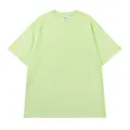 T-shirt oversize in cotone verde lime con spalle scese e scollo rotondo classico - S / Tops / Verde Ciano