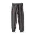 Comfortable casual dark grey drawstring joggers for men and women with elastic ankle cuffs - 3XL / Bottoms / Dark Gray