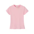 Camiseta entallada de algodón de 230g con cuello redondo para mujer en color rosa - S / Tops / Rosa