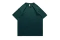 Heavyweight dark green oversized cotton t-shirt with a stylish drop shoulder design. - Dark Green / S