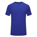 Blauw sport-T-shirt met korte mouwen van sneldrogende, ademende stofstructuur - 5XS / Tops / Koningsblauw
