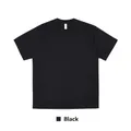 T-shirt nera oversize in cotone pesante 260g premium con design senza cuciture da uomo - S / Tops / Nero