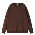 Premium 360g oversized drop shoulder crewneck sweatshirt in chocolate brown finish - XS / Tops / Mocha