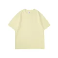 T-shirt premium in puro cotone 260g, vestibilità oversize a spalle scese color crema - S / Tops / Albicocca