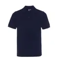 Premium navy blue 220g pure cotton lapel polo shirt in European sizing for men - S / Tops / Navy Blue