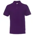 Classic purple short-sleeved cotton polo shirt in 220g weight - S / Tops / Purple
