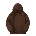 Premium classic dark brown 320G heavyweight oversized drawstring hoodie for men and women - S / Tops / Hooded Style / Coffee