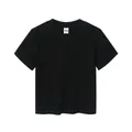 T-shirt court noir vintage américain à coupe ajustée et épaules régulières - S / Hauts / Noir