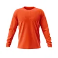 T-shirt de sport athlétique à manches longues, respirant et séchant vite, orange - Taille EU 5XS / Hauts / Orange