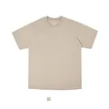 T-shirt oversize in puro cotone pesante da 260G con spalle scese, colore kaki classico. - S / Tops / Cachi