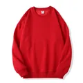 Felpa girocollo rossa oversize da 320g con spalle scese in cotone di alta qualità per uomo - 3XL / Tops / Rosso