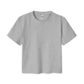 T-shirt court à manches courtes pour femmes 230g vintage gris chiné coupe ajustée - S / Hauts / Gris Chiné