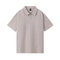 Heavyweight 260g pure cotton short sleeve polo shirt in stone grey finish - S / Tops / Light Oat Brown