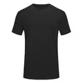 Zwart sneldrogend sport t-shirt met ronde hals en korte mouwen in Europese maat - 5XS / Tops / Zwart