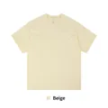 T-shirt oversize 260G in puro cotone pesante con spalla scesa colore giallo beige - S / Tops / Beige