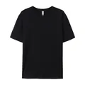 Premium classic black 180g pure cotton crew neck short sleeve T-shirt SKU variant view - XS / Tops / Black