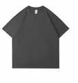 T-shirt a maniche corte grigio antracite premium in puro cotone pesante da 230G di peso - S / Tops / grigio scuro