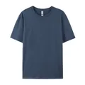 Premium classic navy blue 180G pure cotton crew neck short sleeve T-shirt for men and women - XS / Tops / Navy Blue