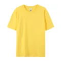 Classic yellow 180g pure cotton short-sleeved crew neck T-shirt for casual wear - XS / Tops / Daisy