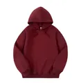 Premium heavyweight 320G maroon plain loose fit hoodie for men and women unisex style - S / Tops / Burgundy