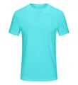 Lichtgewicht turquoise heren sport t-shirt sneldrogend korte mouwen ronde hals - 3XS / Tops / Wintertaling Blauw