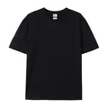 T-shirt nera premium 220g in cotone pettinato con girocollo da uomo, variante semplice - S / Tops / Nero Reattivo