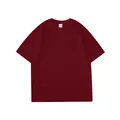 T-shirt oversize bordeaux in cotone 260g con spalle scese e scollo rotondo variante - S / Tops / Borgogna