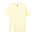 T-shirt uomo girocollo in cotone pettinato premium giallo pallido 220g, stile semplice - S (40-50KG) / Tops / Beige