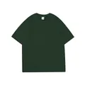 T-shirt oversize in cotone verde foresta con spalle scese e girocollo di alta qualità - S / Tops / Verde Scuro