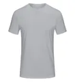 Lichtgrijs sport sneldrogend T-shirt met ronde hals en ademende getextureerde stof - 3XS / Tops / Grijs