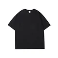 T-shirt oversize premium in cotone 260g con spalle scese e girocollo, colore nero - S / Tops / Nero