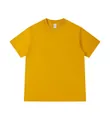 T-shirt a girocollo in puro cotone giallo senape a maniche corte per uno stile quotidiano - 3XL / Tops / Giallo Pallido