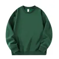 Felpa girocollo oversize verde scuro con spalle scese, comoda maglia in cotone di tendenza - 3XL / Tops / Verde Scuro