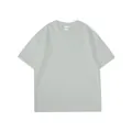 T-shirt oversize in puro cotone 260g con girocollo e spalle calate in verde salvia chiaro - S / Tops / Grigio Colombo