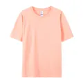 Soft peach 180G pure cotton crewneck short sleeve t-shirt variant for men and women - XS / Tops / Peach Bud
