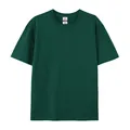 T-shirt uomo girocollo verde scuro premium in cotone pettinato pesante di qualità - S (40-50KG) / Tops / Verde Scuro