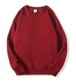 Felpa in cotone bordeaux premium con girocollo e spalle scese per uomini e donne - 3XL / Tops / Rosso Vino (Modello Adulto)