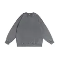Oversized washed grey 360G French terry sweatshirt with vintage streetwear look - S / Tops / Gray