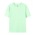 Plain mint green 180G cotton crew neck short sleeve T-shirt for men and women - XS / Tops / Aqua Green