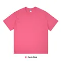 Men's loose fit pure cotton drop-shoulder short-sleeved T-shirt in Paris Pink color - XL (Oversized European Size) / Tops / Paris Pink