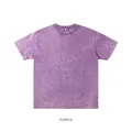 Vintage purple acid wash T-shirt crafted from premium 250g heavyweight pure cotton - S / Tops / Washed Purple