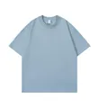 T-shirt oversize in puro cotone 260g con spalle scese in colore azzurro chiaro pastello - 3XL / Tops / Blu